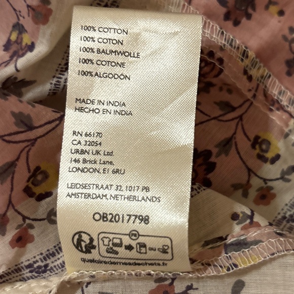 Free People Floral Puff Sleeve Top - Pink and Cream - Picture 10 of 10